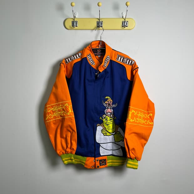 Vintage m&m 슈렉 racing jacket