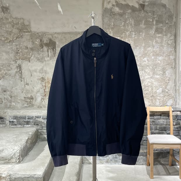 폴로 랄프로렌 다크 네이비 베이지포니 바라쿠타 자켓