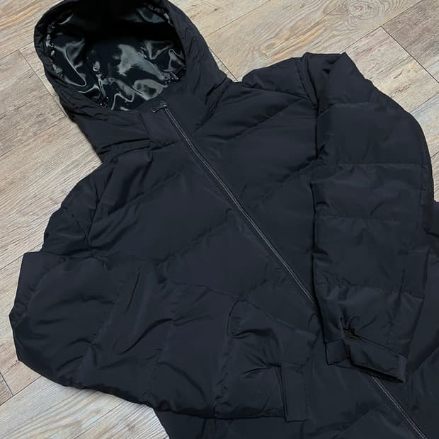 유니클로 심리스 다운 다크브라운 XL