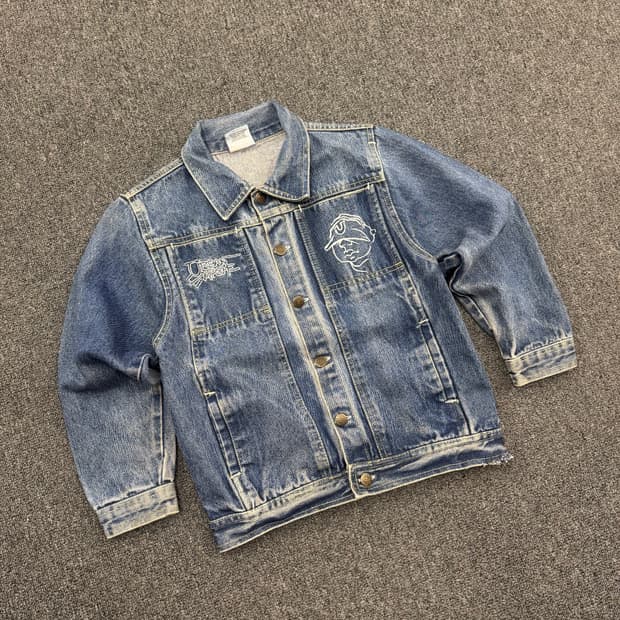 Vintage 자수 여성 데님자켓