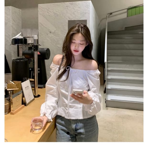 zaenio 제니오 웬디 투웨이 블라우스 화이트 새상품