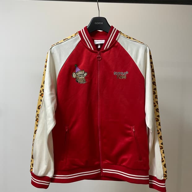 (M) Supra 수프라 레오파드 트랙탑 져지 집업