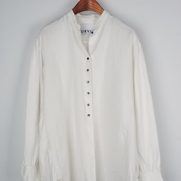URVIN antique-like stand collar shirt