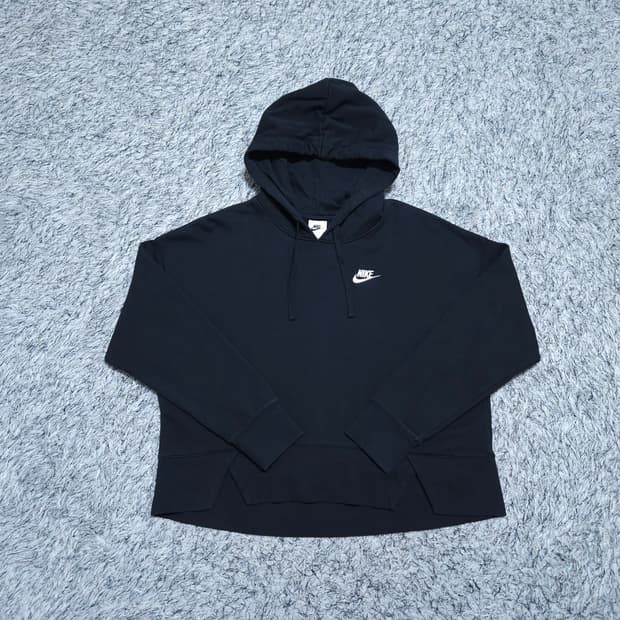 나이키) XL 여자 오버사이즈 세미크롭후디 / 왕눈이샵