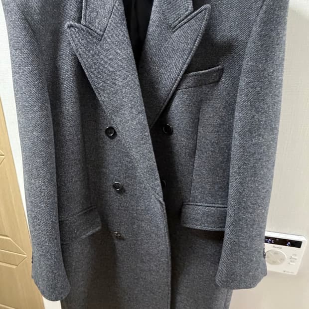 TNGT 헤비울 더블 코트 트윌 그레이 100사이즈