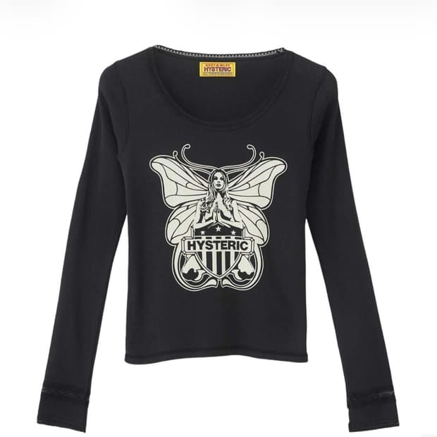 히스테릭글래머 치비 티셔츠 블랙