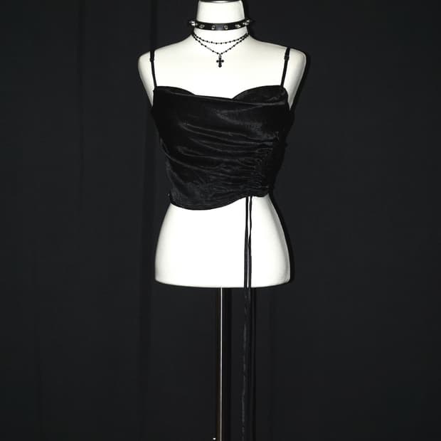 side shirring gothic top 