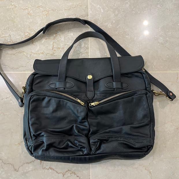 (착샷) 필슨 st 소가죽 브리프케이스 토트백 크로스백