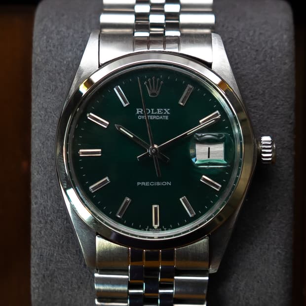 롤렉스 오이스터 데이트 6694 올리브그린 수동 빈티지 시계