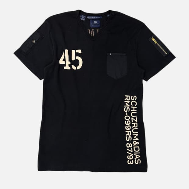 REAL MASTERS military pocket ribbed t