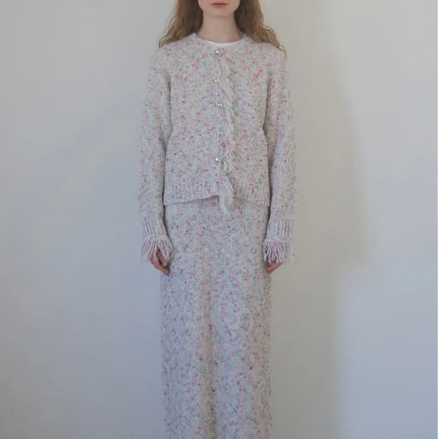 시눈 mousse cadigan (candy) + skirt