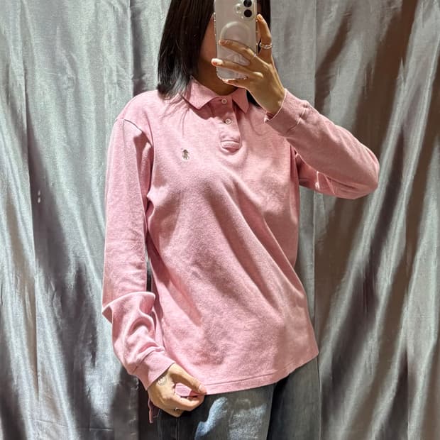 M 폴로랄프로렌 핑크 카라 롱슬리브