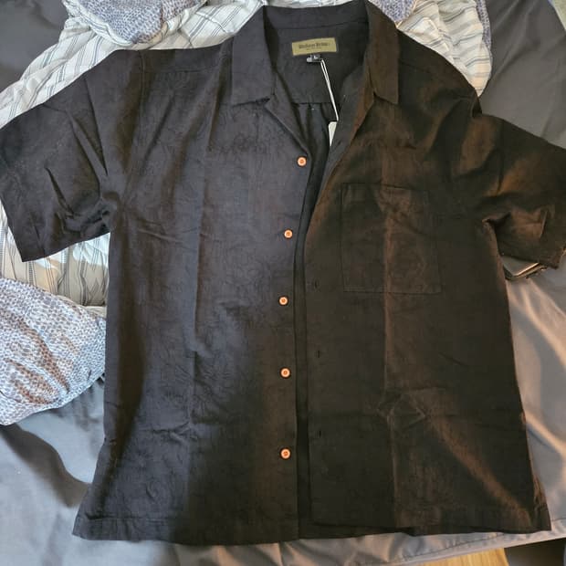 유니폼브릿지 플라워 오픈 카라 셔츠 L사이즈