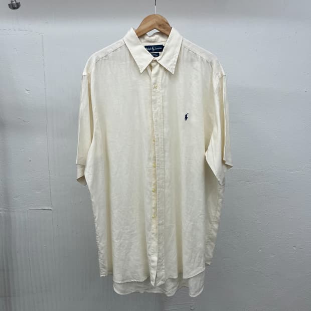 [2XL~3XL] POLO  LINEN 1/2 SHIRT