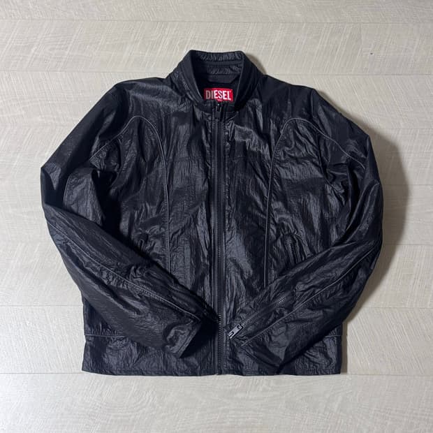 디젤 나일론 콘트라스트 자켓 블랙 50