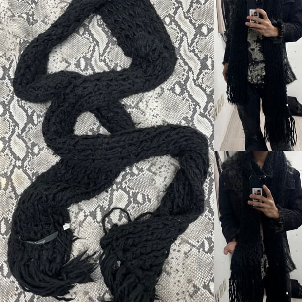 3.Black Knit Scarf 2.8