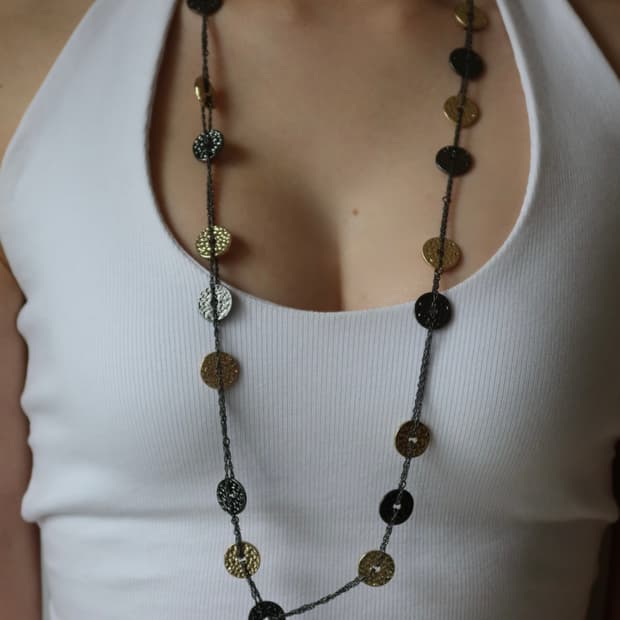vintage coin strand necklace