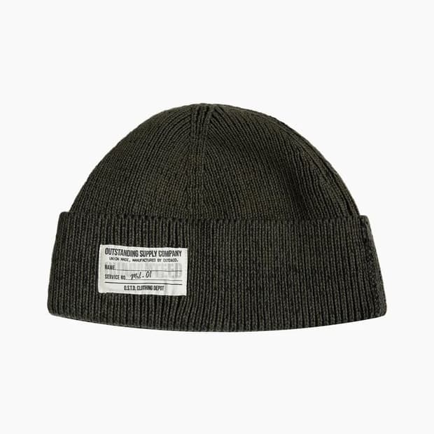 아웃스탠딩 코튼 와치캡 올리브