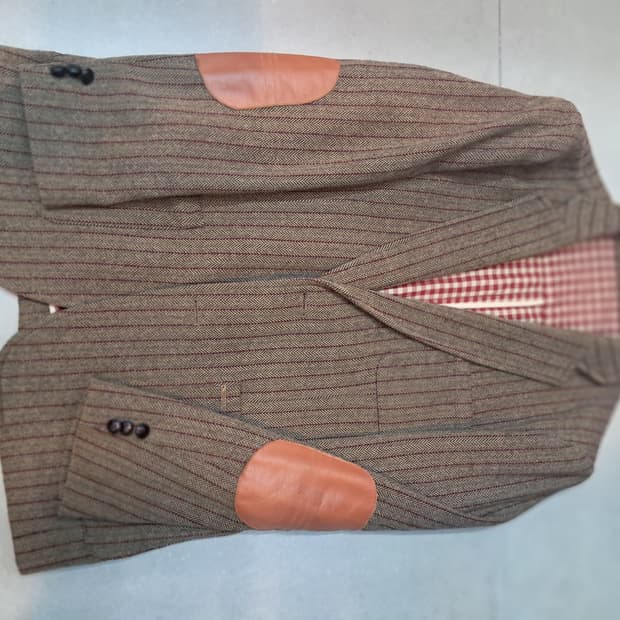 빈폴 진스 헤링본 팔꿈치 패치 자켓 105