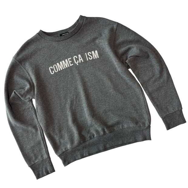 꼼사이즘 미니멀 로고 그레이 맨투맨