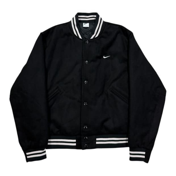 나이키 NSW 어센틱 바시티 야구점퍼 자켓 블랙 2XL