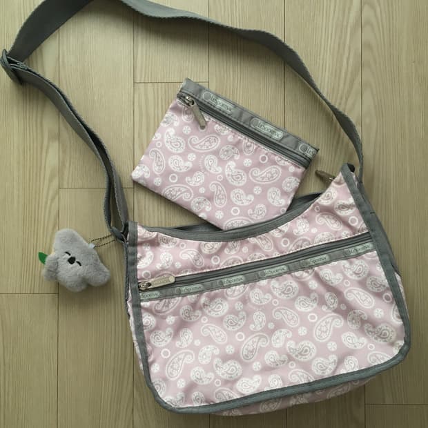 레스포삭 희귀 회핑 페이즐리 크로스백 (파우치 포함)