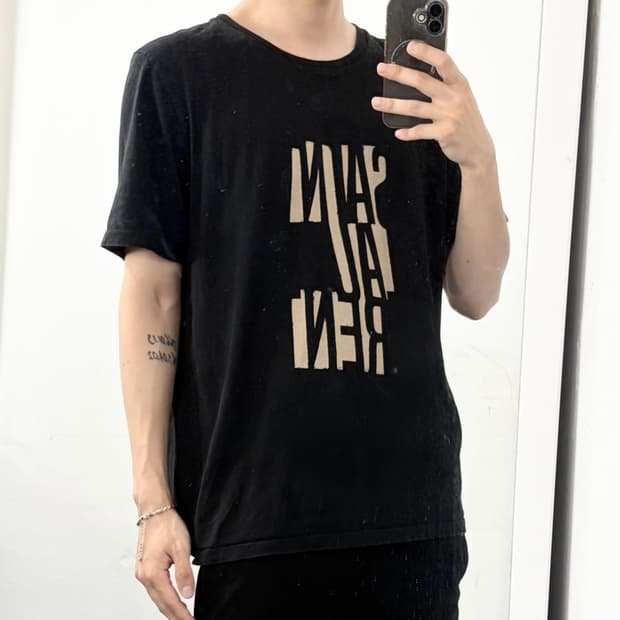 생로랑 19SS 스펠로고 반팔 티셔츠