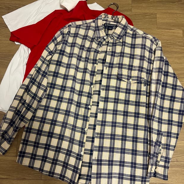 스투시 빈티지 체크셔츠