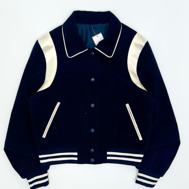 우먼 코듀로이 베이스볼 크롭 자켓