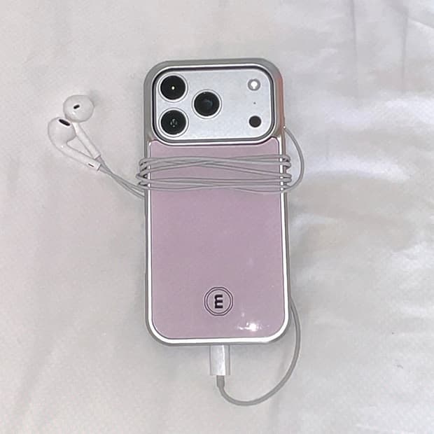 미닛뮤트 실버 아이폰 케이스 쉘핑크 17 pro max 17 프로맥스