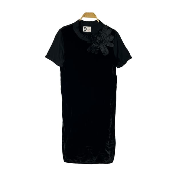 [LANVIN] 랑방 벨벳 플라워 코사지 원피스