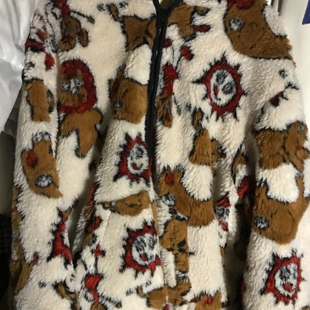 빈티지 패턴 후리스