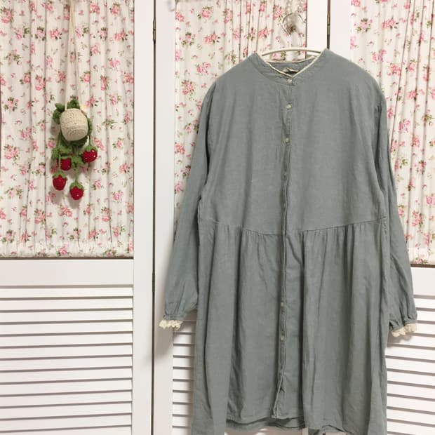 빈티지 사만사모스 애플민트 블라우스