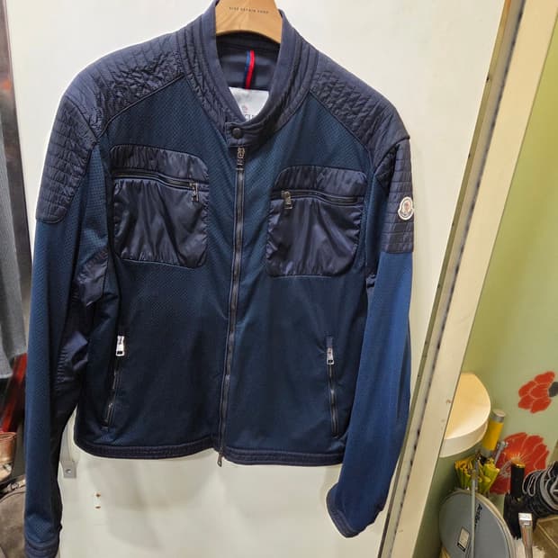 몽클레어 메쉬 바이커 자켓