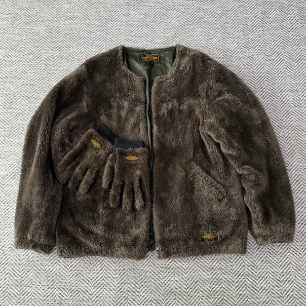 네이버후드 17AW 폴라 자켓 + 글로브 세트