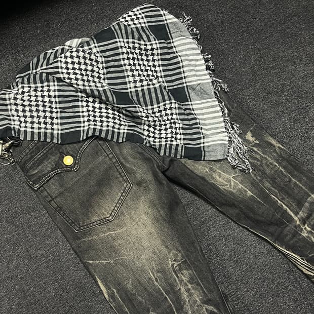 Punk check Grunge scarf