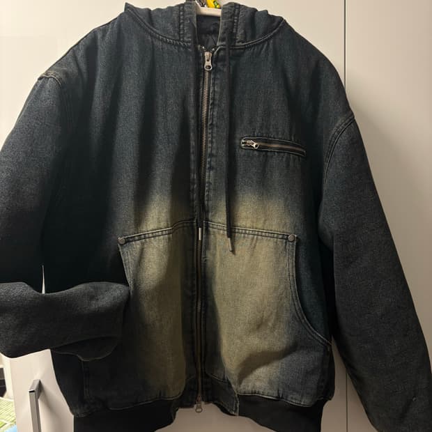 데님 패딩 자켓