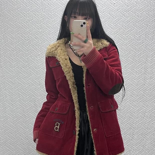 MLB 보스턴 레트로 빈티지 코듀로이 양털 워크 자켓 95 C09541