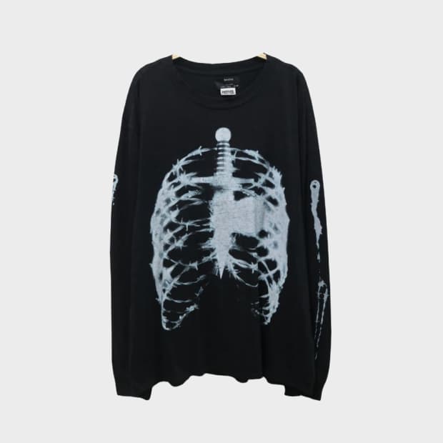 버쉬카 X POSTY CO 본 프린팅 고스로리 티셔츠 62375