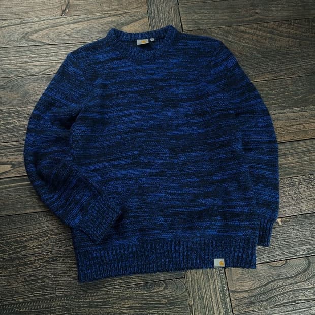 [칼하트] 멀티 믹스 크루넥 니트 네이비 M18685