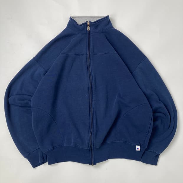 90s Russell Zip Up Sweatshirt (navy)
