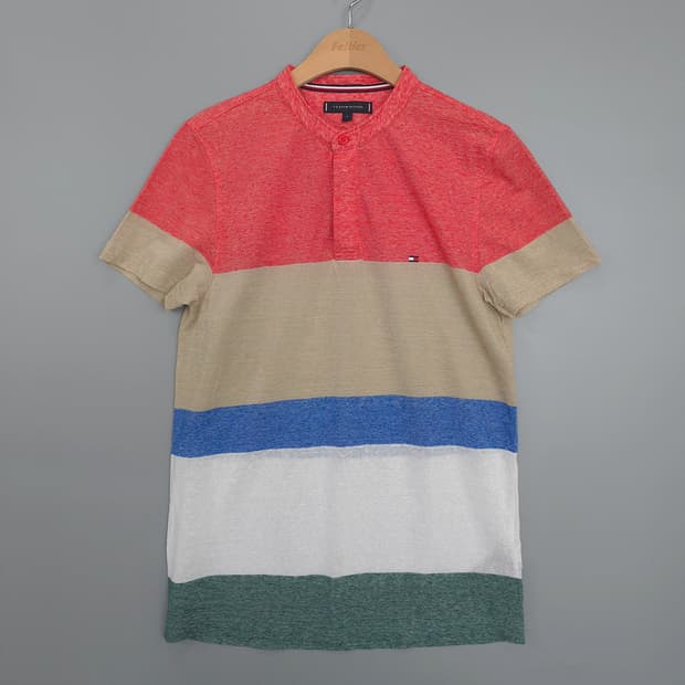 타미힐피거 Tommy Hilfiger 컬러 블록 반팔티 S