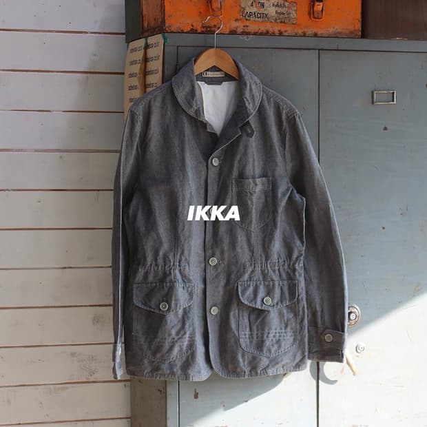 (착용컷) ikka 커버올 데님 자켓 (남성용 100)