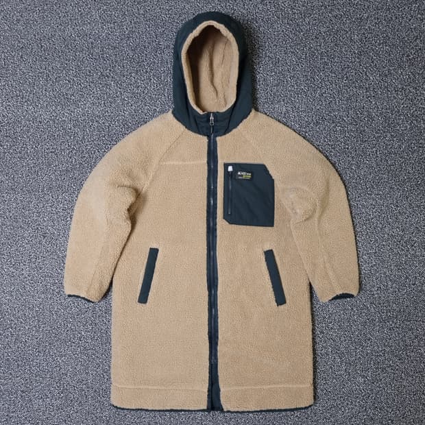 [무료배송][155]블랙야크 키즈 리버시블 양털 누빔 롱 후드점퍼