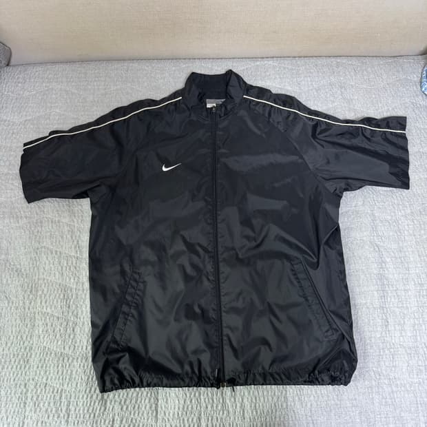 Vtg 00s 나이키 나일론 반팔 자켓(블랙)