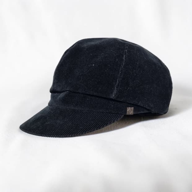 CA4LA 코듀로이 캐스킷 뉴스보이캡 블랙