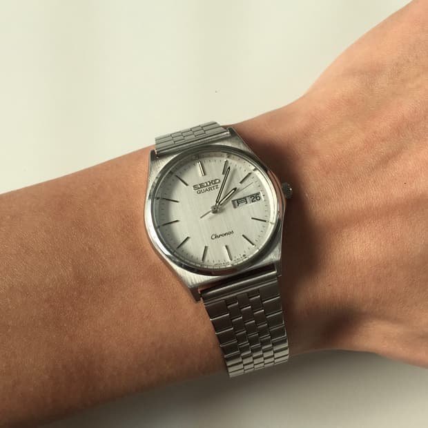 80s seiko chronos quartz day-date