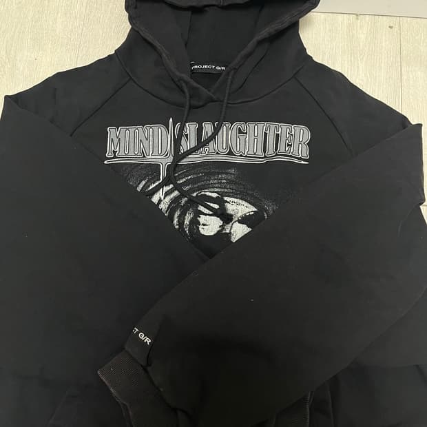 프로젝트 g/r 마인드 슬로터 빈티지 워시드 후드 블랙