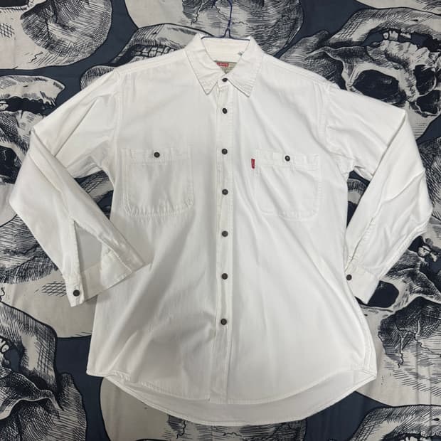 리바이스 화이트데님셔츠 M사이즈 