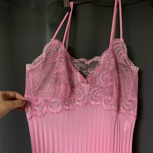 갸루 핑크 슬립 원피스